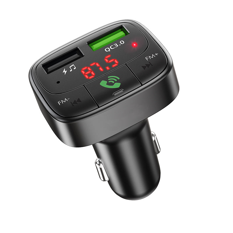(18 W) Adaptateur de chargeur de voiture à charge rapide à deux ports USB-A Transmetteur radio FM Bluetooth (18 W) Adaptateur de chargeur de voiture à charge rapide à deux ports USB-A Transmetteur radio FM Bluetooth